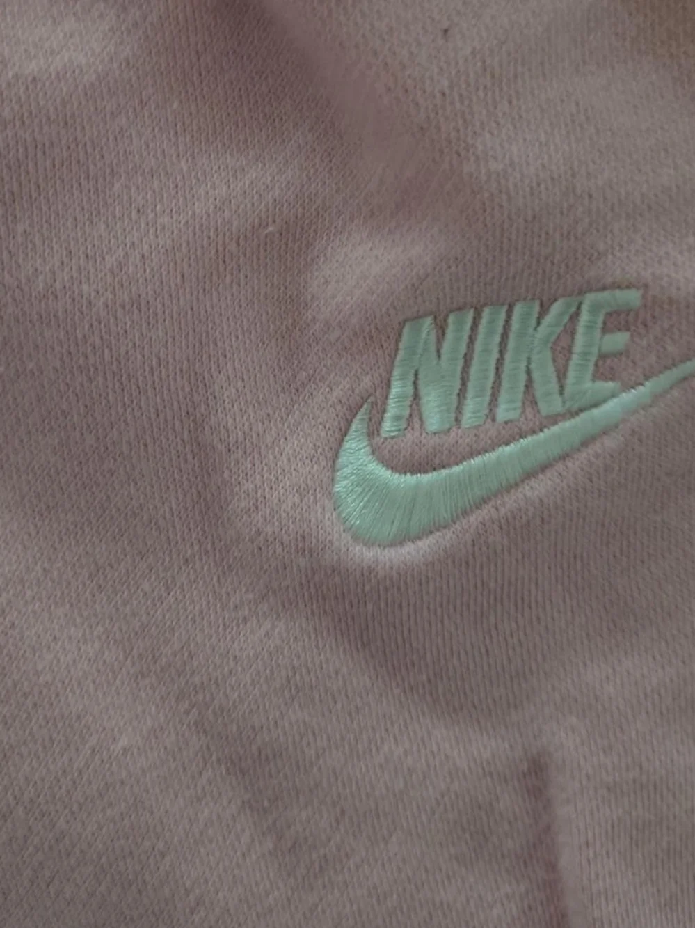 Nike Pink Fleece Joggers with White Swoosh